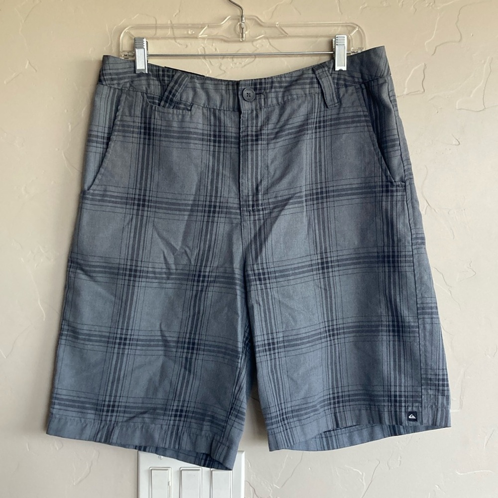 Quicksilver Gray Plaid Shorts